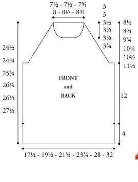 Knitting Front Diagram Basic Pullover