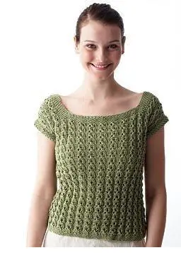 How to knit eyelet knit top sweater
