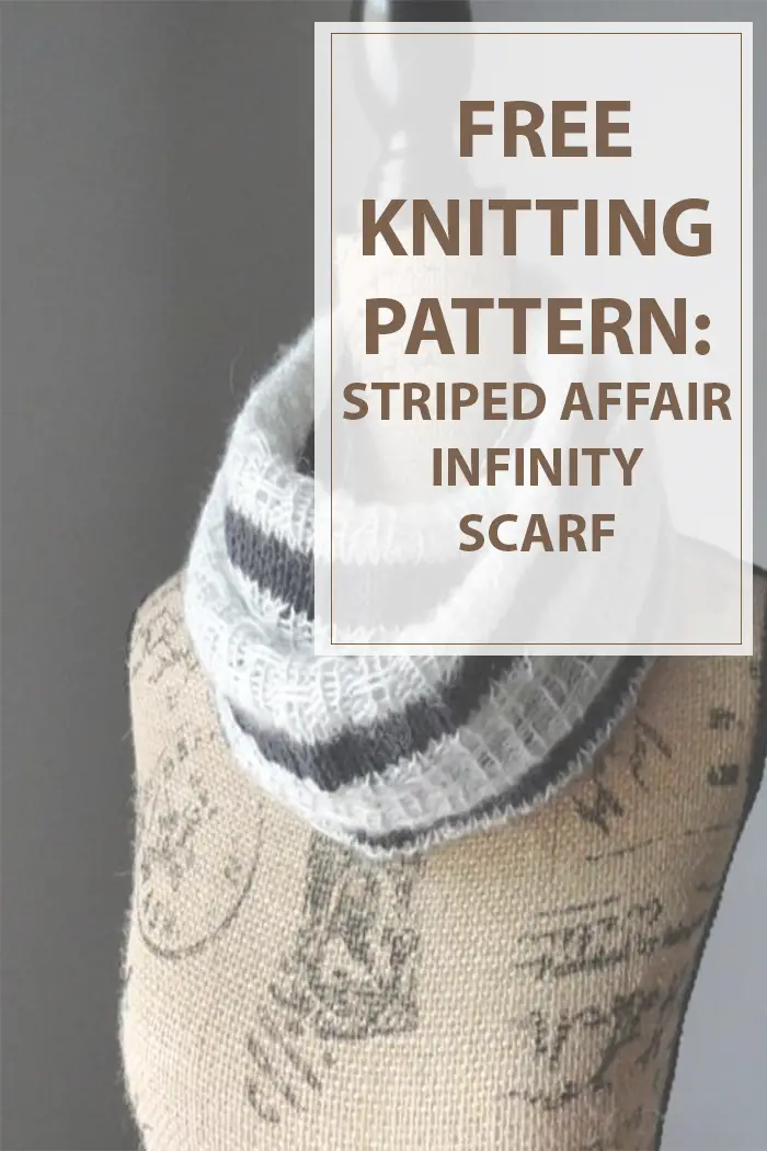 Knit Scarf Pattern Striped Affair Infinity - Housewives Hobbies