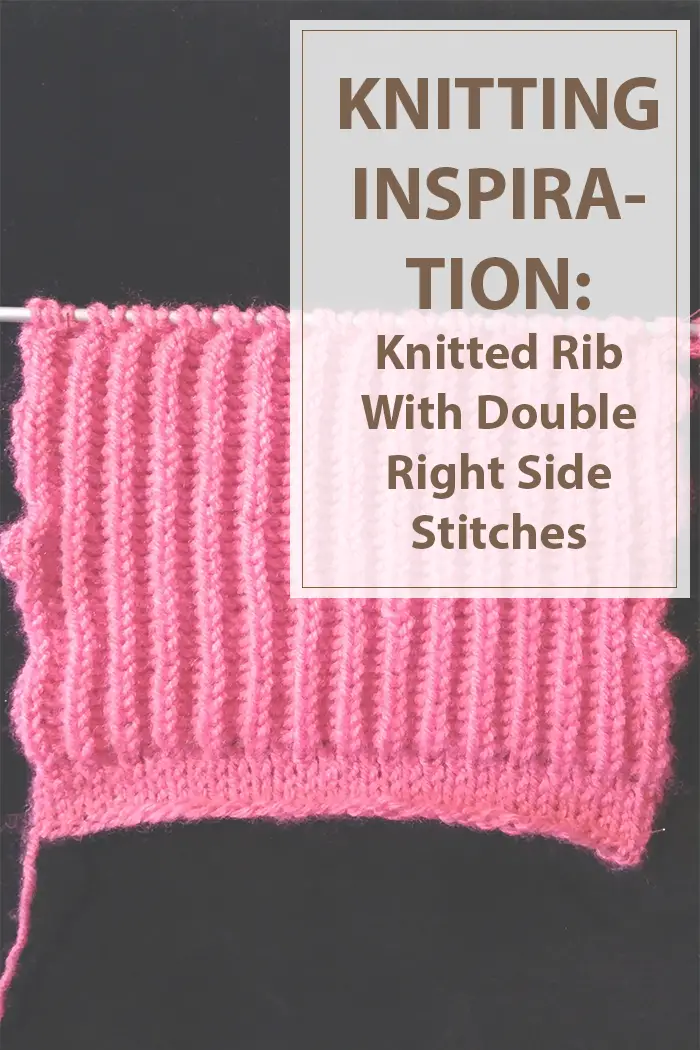 English Rib With Double Right Side Stitches - Housewives Hobbies