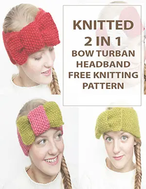 Knit Headband 2in1 BowTurban