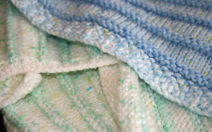 Knitting Patterns For Baby Blankets Stripy Cozy