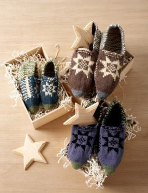 Knitting Traditional Fair Isle Slippers