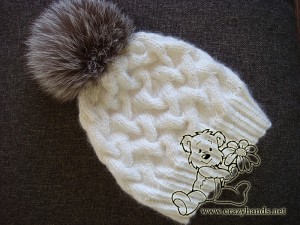 Knitting Hat With Pom-Pom