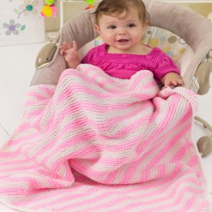 Baby Blanket Knitting Pattern Peppermint Stripes