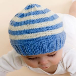 Baby Hat Knitting Pattern Stripe - HousewivesHobbies