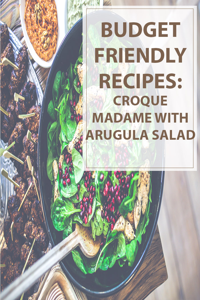 Croque Madame with Arugula Salad