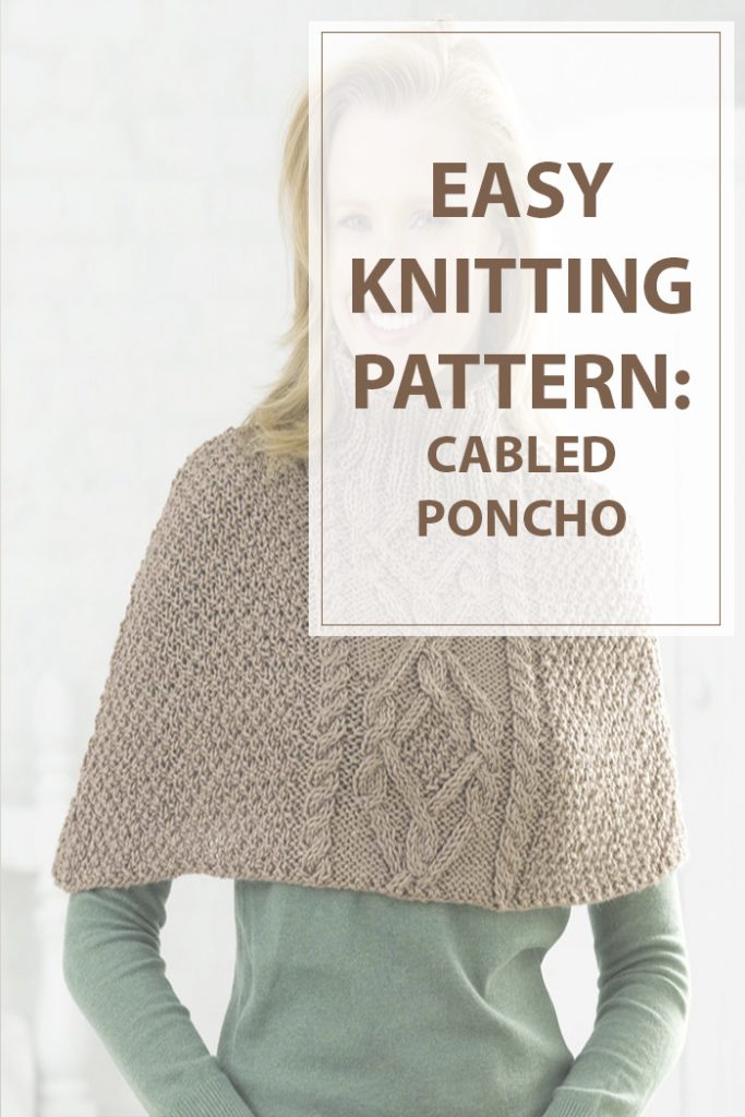 Knitting Patterns Cabled Poncho