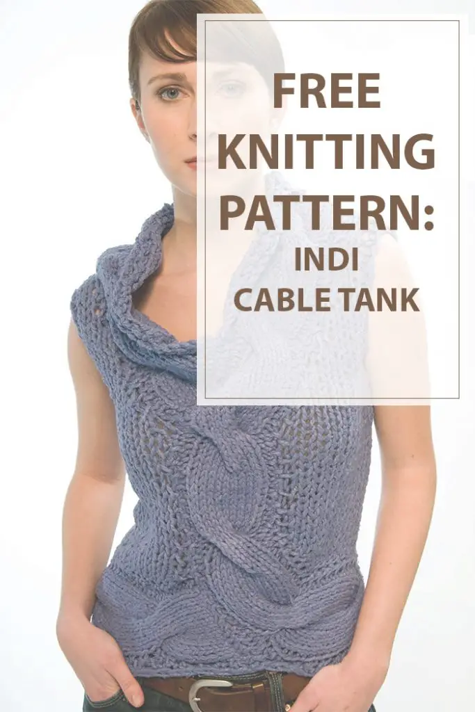 Indi Cable Tank Knitting Pattern