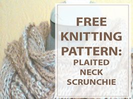 Plaited Neck Scrunchie Free Knitting Pattern