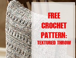 Crochet Textured Throw Free Crochet Pattern THUMP