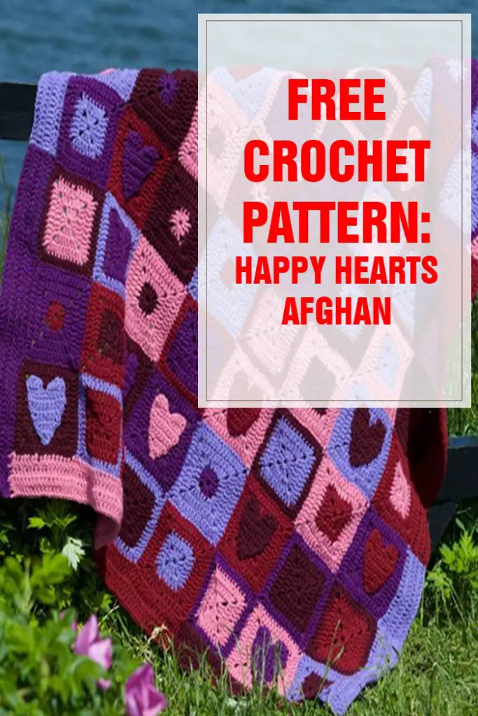 Free Crochet Pattern Happy Hearts Afghan