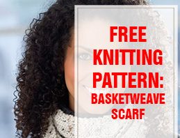 Free Knitting Pattern Basketweave Scarf THUMP