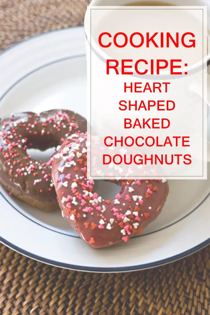 Heart Shaped Baked Chocolate Doughnuts