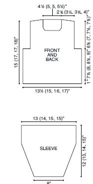 Pomp & Stripes Hoodie Free Knitting Pattern DIAGRAM