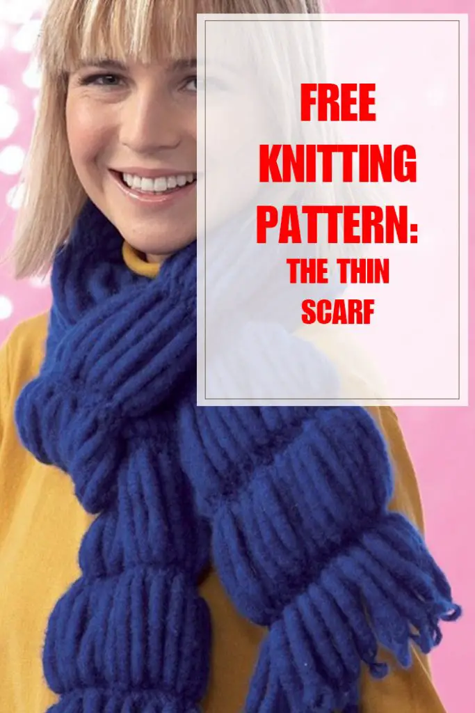 Thin Scarf Free Knitting Pattern