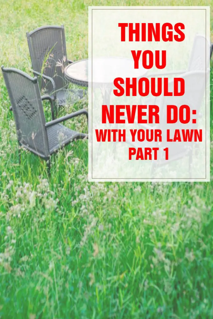 Things You Should Never Do With Your Lawn Part 1