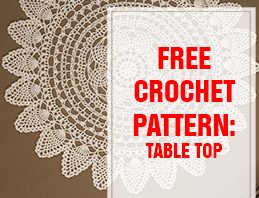 free crochet pattern table top thump