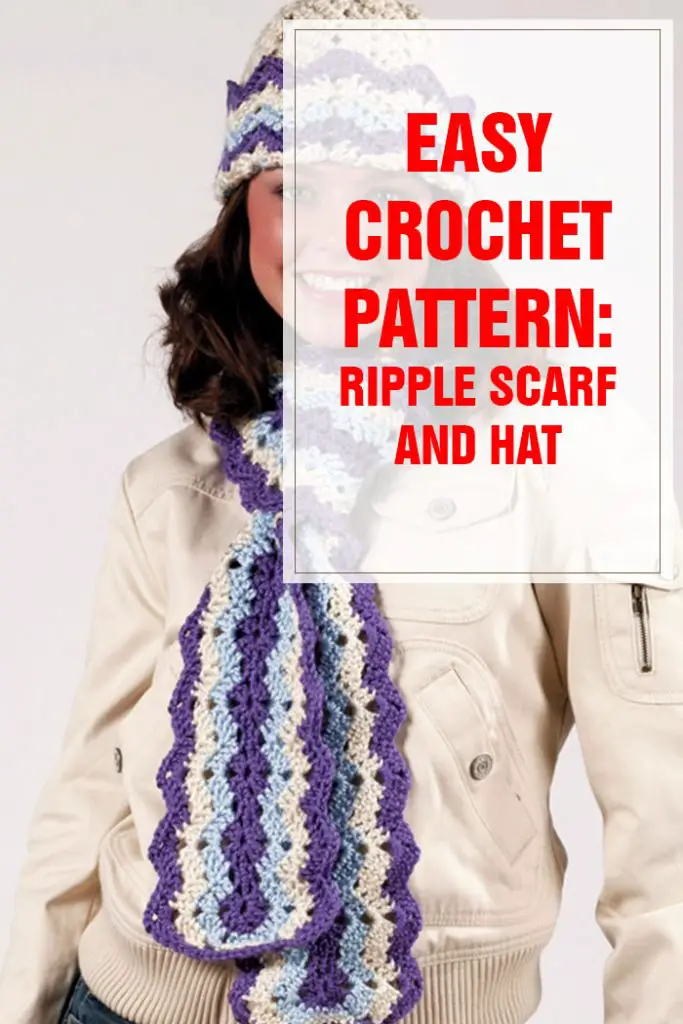 ripple hat and scarf free crochet pattern