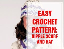ripple hat and scarf free crochet pattern THUMP