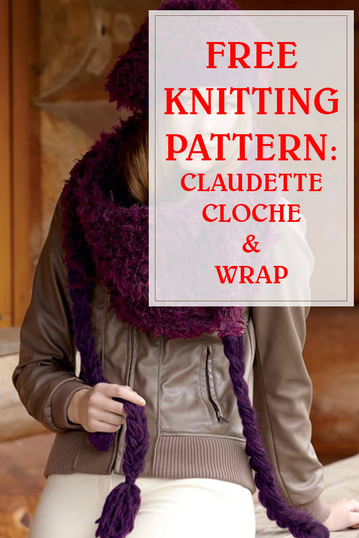 Claudette Cloche & Wrap Free Knitting Pattern - Housewives Hobbies