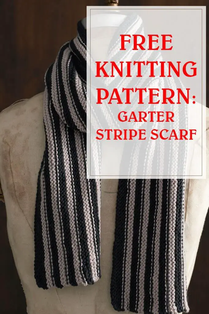 Garter Stripe Scarf Knitting Pattern