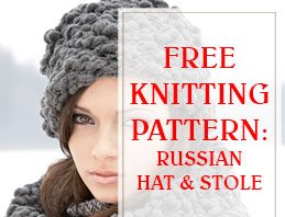 Russian Hat & Stole Knitting Pattern THUMP