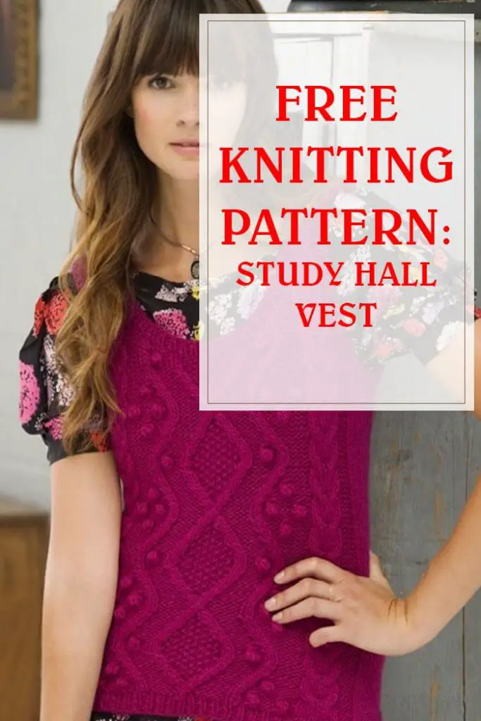 Study Hall Vest Free Knitting Pattern