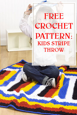 Kids Stripe Throw Crochet Pattern THUMP