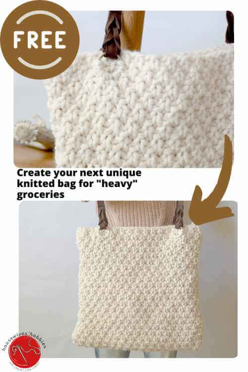 Aspen Mountain Knit Tote Free Knitting Pattern