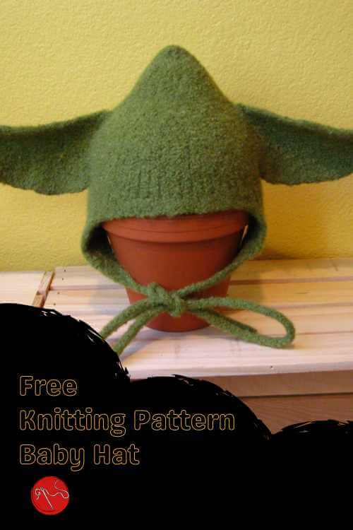 Felted Baby Yoda Hat Free Knitting Pattern