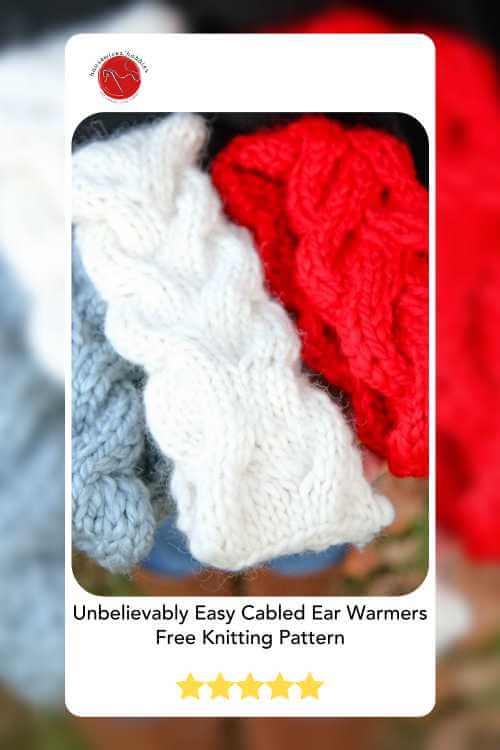 Unbelievably Easy Cabled Ear Warmers Free Knitting Pattern