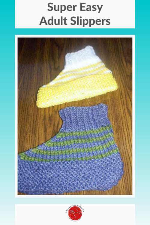 Super Easy Adult Knitted Slippers