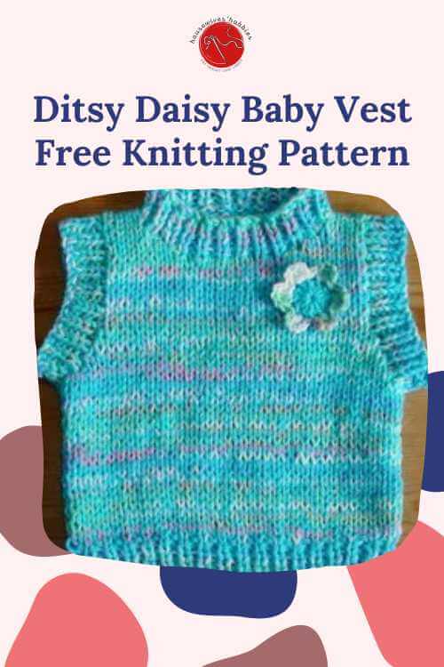 Ditsy Daisy Baby Vest Free Knitting Pattern