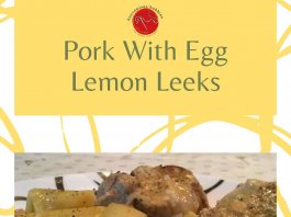 Pork With Egg Lemon Leeks