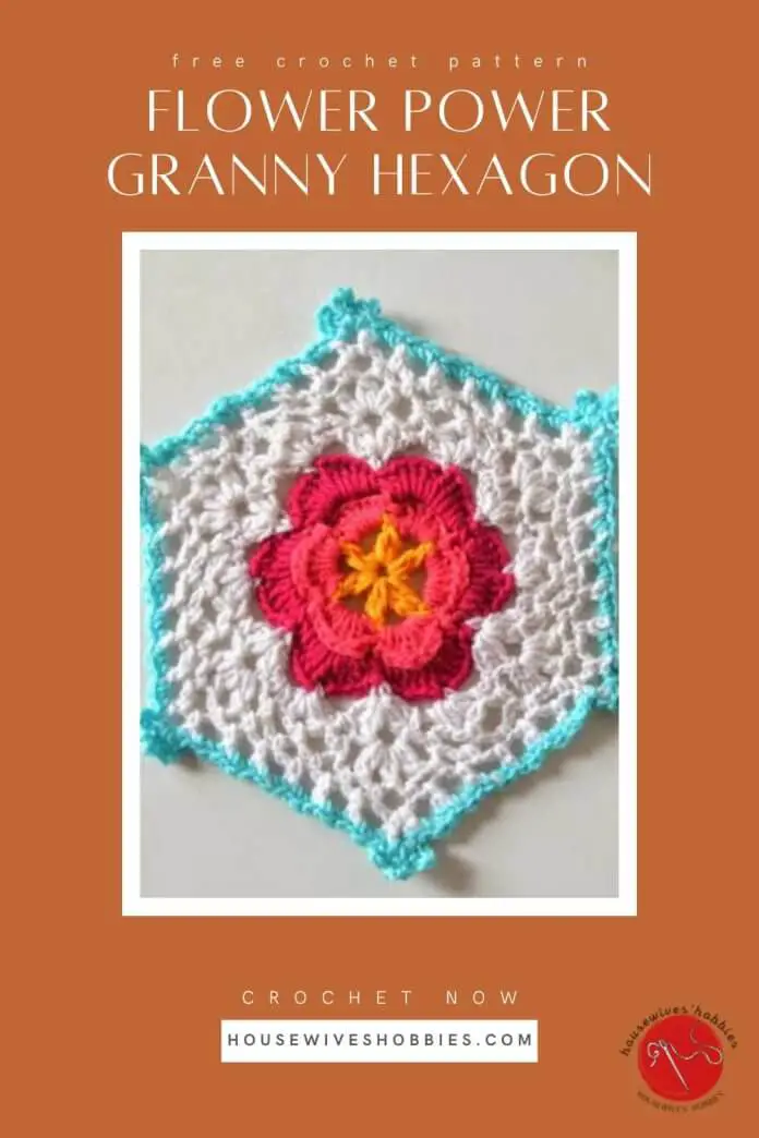 Free Crochet Pattern Floral Granny Hexagon Motif