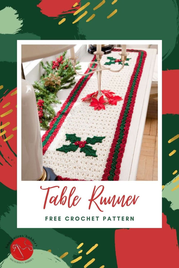 free-crochet-pattern-berry-leaf-table-runner