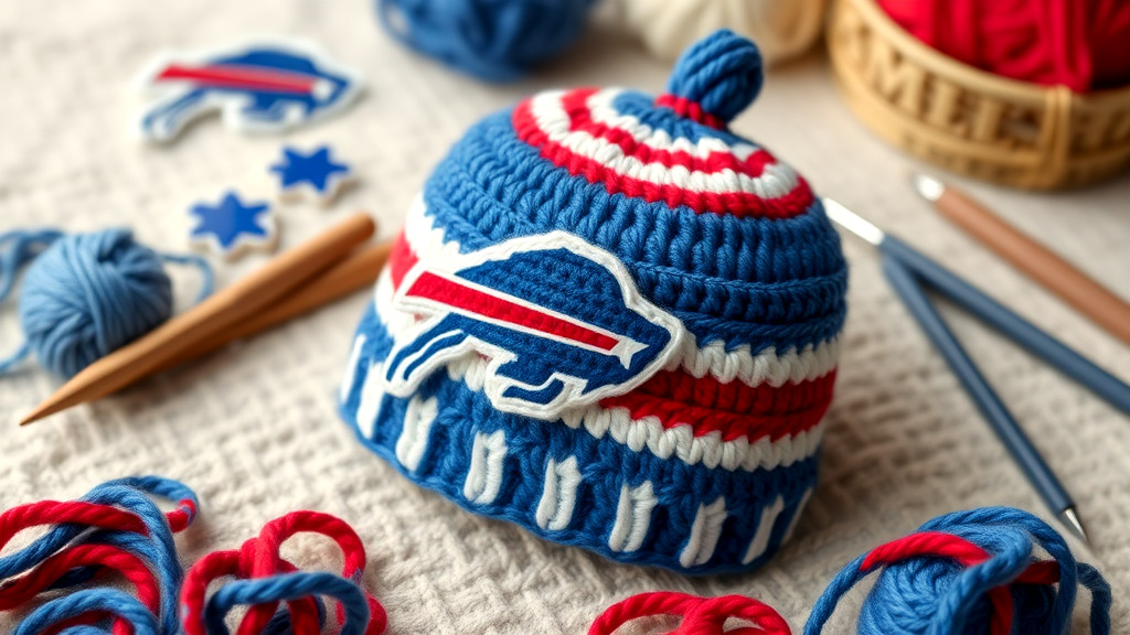 Buffalo Bills Inspired Crochet Baby Hat: Step by Step Guide Buffalo Bills Inspired Crochet Baby Hat: Step by Step Guide