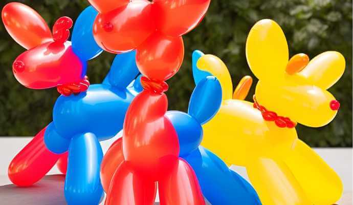 crochet_balloon_dog_color_variations_collection_display